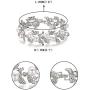 EVER FAITH Bridal Silver-Tone Simulated Pearl Flower Leaf Clear Austrian Crystal Bracelet