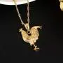 Women Jewelry 24k Gold Plated Animal Rooster Chicken Pendant Necklace Jewelry Women Jewelry 24k Gold Plated Animal Rooster Chicken Pendant Necklace Jewelry