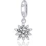 BAMOER 925 Sterling Silver Christmas Snowflake Charms for Women Girls Snow Fairy Charm Beads fit Pandora Bracelets & Necklace