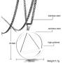UNISEX Stainless Steel AA Symbol Alcoholics Anonymous Pendant Necklace Jewelry Gifts