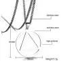 UNISEX Stainless Steel AA Symbol Alcoholics Anonymous Pendant Necklace Jewelry Gifts UNISEX Stainless Steel AA Symbol Alcoholics Anonymous Pendant Necklace Jewelry Gifts