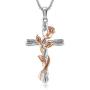 SNZM Rose Pendant Necklace for Women Mother Day Necklace Jewelry for Wife Mom Girlfriend
