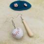 Baseball Earrings for Women - 3D Baseball Jewelry for Moms - Baseball Mom Earrings for Women - Baseball Jewelry Gift - Baseball Danglers - Baseball Cheer Leader Earrings - Baseball Moms Accessories