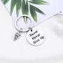 HOLLP Veterinarian Jewelry Veterinary Technician Gifts Never Never Given Up Keychain Vet Tech Jewelry Gift for Veterinarian