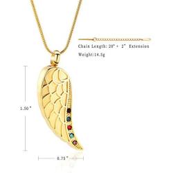 Cremation Jewelry Urn Necklace for Ashes with Angel Wing Charm Heart Eternity Stainless Steel Cremation Necklace