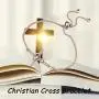 Zuo Bao Baptism Gift Christian Jewelry God is Greater Than The Highs and Lows Crystals Cross Adjustable Link Bracelets Zuo Bao Baptism Gift Christian Jewelry God is Greater Than The Highs and Lows Crystals Cross Adjustable Link Bracelets