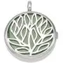 Nupuyai Alloy Flower of Life Mandala 28mm Round Stone Pendant Necklace 19 inches