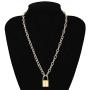 Multilayer Lock Pendant Necklace Layered Long Chain Key Padlock Necklaces Personalized Jewelry for Women Girls Boys Men