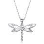 MANBU Sterling Silver Dragonfly Earrings Necklace - Celtic Jewelry Gifts for Women Dragonfly Lovers