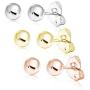 SOLIDGOLD - 14K Gold Filled 5mm Ball Stud Earrings 2-3 pair set | Yellow, Rose & White Gold