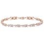 Finrezio Rose-Gold & Platinum Plated CZ Tennis Bracelets for Women Bridal Wedding Jewelry Bracelet Adjustable