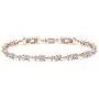Finrezio Rose-Gold & Platinum Plated CZ Tennis Bracelets for Women Bridal Wedding Jewelry Bracelet Adjustable