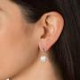 Cate & Chloe Betty 18K White Gold Plated Freshwater Pearl Earrings with Swarovski Crystals, Beautiful Classic Pearl Drop Dangle Earrings, Womens Special Occasion Jewelry