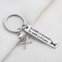 To ERR is Human To ARR is Pirate Keychain Funny Pirate Gift Skull and Swords Humor Keychain