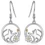 POPKIMI Dangle Earrings for Women Fashion Sterling Silver Dangling Drop Earrings Birthday Gifts for Teens Girls
