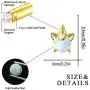 Liaya Hypoallergenic Stud Earrings - Opal Earrings Star/Leaf/Unicorn Cute Earrings Gifts for Women Girls and Kids,14K Gold Plated Sterling Silver Post Jewelry for Sensitive Ears