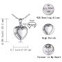 S925 Mom Dad Forever in My Heart Urn Pendant Necklace Cremation Jewelry Memorial Sterling Silver Jewelry Necklace for Ashes Keepsake Jewelry