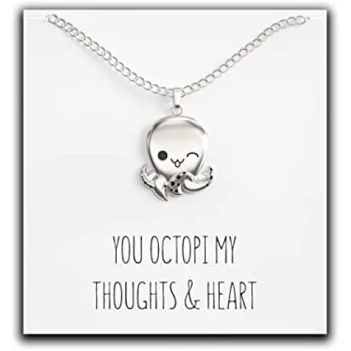 Happy Kisses Octopus Necklace Cute Nautical Pendant for Sea Lovers – Perfect for Woman, Kids and Children Happy Kisses Octopus Necklace Cute Nautical Pendant for Sea Lovers – Perfect for Woman, Kids and Children
