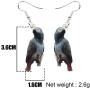 NEWEI Acrylic Novelty African Grey Parrots Bird Earrings Dangle Drop For Women Girl Wild Animal Jewelry Charm Gifts