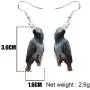 NEWEI Acrylic Novelty African Grey Parrots Bird Earrings Dangle Drop For Women Girl Wild Animal Jewelry Charm Gifts NEWEI Acrylic Novelty African Grey Parrots Bird Earrings Dangle Drop For Women Girl Wild Animal Jewelry Charm Gifts