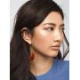 SMALLLOVE Acrylic Earrings Set for Women Girls, Leopard U Shape Geometric Resin Hoop Lightweight Bohemian Statement Mottled Drop Dangle Studs Earrings