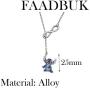 FAADBUK Lilo & Stitch Inspired Gift Ohana Jewelry Stitch Lover Gift Stitch Y Lariat Jewelry Gift for Stitch Fans
