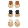 TenFit 3 Pairs Rattan Earrings For Women Girl Vacation Handmade Straw Wicker Braid Drop Dangle Earrings Lightweight Circle Statement Earrings TenFit 3 Pairs Rattan Earrings For Women Girl Vacation Handmade Straw Wicker Braid Drop Dangle Earrings Lightweight Circle Statement Earrings