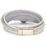 FANCY SHINY Boho Wrap Bracelets Leather Cuff Bracelet Bohemian Jewelry Crystal Charms Magnetic Clasp for Women, 15.3'' FANCY SHINY Boho Wrap Bracelets Leather Cuff Bracelet Bohemian Jewelry Crystal Charms Magnetic Clasp for Women, 15.3''