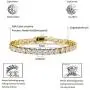 JINAO 1 Row AAA Gold Silver All Iced Out Tennis Bling Lab Simulated Diamond Bracelet JINAO 1 Row AAA Gold Silver All Iced Out Tennis Bling Lab Simulated Diamond Bracelet