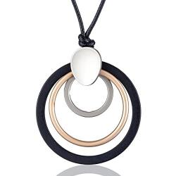 COOSTUFF ANNA Womens Multilayer Pendant Necklaces Vintage Jewelry Fashion Long Sweater Necklace for Woman