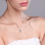 925 Sterling Silver Owl Pendant Necklace With 18 Inch Chain Set with Zirconia from Swarovski