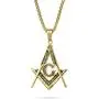 Bling Jewelry Black Oxidized Large Freemason Secret Society Square & Compass Masonic Symbol Pendant Necklace for Men Silver Gold Tone Stainless Steel with Bead Chain Bling Jewelry Black Oxidized Large Freemason Secret Society Square & Compass Masonic Symbol Pendant Necklace for Men Silver Gold Tone Stainless Steel with Bead Chain