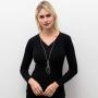 welbijoux Necklaces for Women Heart Pendant Long Sweater Layered Y Statement Lariat Silver Rose Gold Chain Necklace with Gifts Box