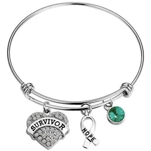 AKTAP Green Ribbon Awareness Bracelet Liver Cancer bracelet Survivor Cancer Gift For Bipolar Disorder Cerebral Palsy AKTAP Green Ribbon Awareness Bracelet Liver Cancer bracelet Survivor Cancer Gift For Bipolar Disorder Cerebral Palsy