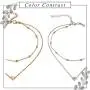 Bmirth Boho Layered Choker Necklace Heart Pendant Necklaces Simple Beads Short Necklace Chain Jewelry for Women and Girls (Silver) Bmirth Boho Layered Choker Necklace Heart Pendant Necklaces Simple Beads Short Necklace Chain Jewelry for Women and Girls (Silver)