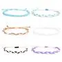 4-6 Pcs Beach Braided Strings Rope Bracelet Adjustable Handmade Waterproof Friendship Wrap Bracelets Woven Wrist Cord Wristband Ocean Surfing Concise Jewelry for Men Women Teen Girl
