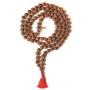 AwakenYourKundalinis Rudraksha Rudraksh japa mala prayer beads necklace - Big 12 mm beads 5 mukhi ( 5 face ) - Energized hand knotted mala w/ Velvet Pouch