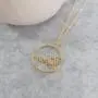 NOUMANDA Geometric Chemical Hormone Molecular Science Necklace Laser Cutting Metal Oxytocin Round Pendant Jewelry