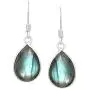 Natural Moonstone Lapis Turquoise Rose Quartz Dangle Earrings 10x14mm Pear Shape Gemstones 925 Silver Overlay handmade Dangle Earrings