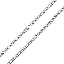 Bling Jewelry Basic Strong Solid Silver Gold Tone Black Stainless Steel 4MM Wide Curb Cuban Mens Link Chain Necklace 18 20 24 30 Inch