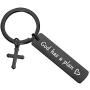 Zuo Bao Religious Gifts Inspirational Quote Keychain God Has a Plan Christian Jewelry for Friend Family Member Faith Keyring