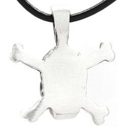 Trilogy Jewelry Pewter Skull and Crossbones Pirate Pendant on Leather Necklace