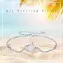 Cuoka Turtle Bracelet 925 Sterling Silver Opal Turtle Jewelry Sea Turtle Bracelet Ocean Nature Bracelet Turtle Gift for Her for Women