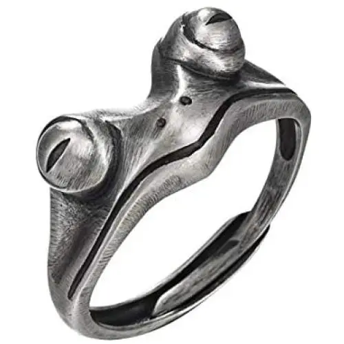 Frog Open Rings for Women Girls Vintage Cute Animal Finger Ring Silver Fashion Party Jewelry Gifts Personalized Adjustable Ring Frog Open Rings for Women Girls Vintage Cute Animal Finger Ring Silver Fashion Party Jewelry Gifts Personalized Adjustable Ring