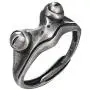 Frog Open Rings for Women Girls Vintage Cute Animal Finger Ring Silver Fashion Party Jewelry Gifts Personalized Adjustable Ring Frog Open Rings for Women Girls Vintage Cute Animal Finger Ring Silver Fashion Party Jewelry Gifts Personalized Adjustable Ring