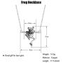 CHUYUN Frog Pendant Necklace Vintage Silver Plated Funny Animal Pendant Charm Necklace Jewelry for Women Men Children
