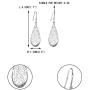 EVER FAITH Bridal Jewelry 925 Sterling Silver Art Deco Filigree Floral Hollow Drop Shaped Hook Earrings