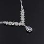 UDORA Crystal Necklace Earrings Bracelet Jewelry Sets for Bridal Bridesmaid Wedding Party
