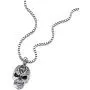 COOLSTEELANDBEYOND Gothic Punk Mens Large Skull Pendant Necklace Polished with 22.4 inches Box Chain COOLSTEELANDBEYOND Gothic Punk Mens Large Skull Pendant Necklace Polished with 22.4 inches Box Chain