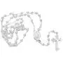Ritastephens Italian Sterling Silver 3mm Rosary Bead Virgin Mary Cross Necklace, 20'' Ritastephens Italian Sterling Silver 3mm Rosary Bead Virgin Mary Cross Necklace, 20''